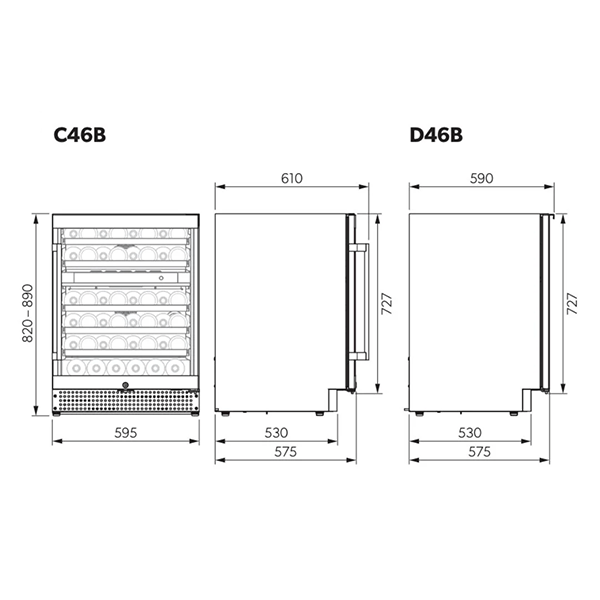 Dometic D46BB | 2 Zones | Wine Climate Cabinet