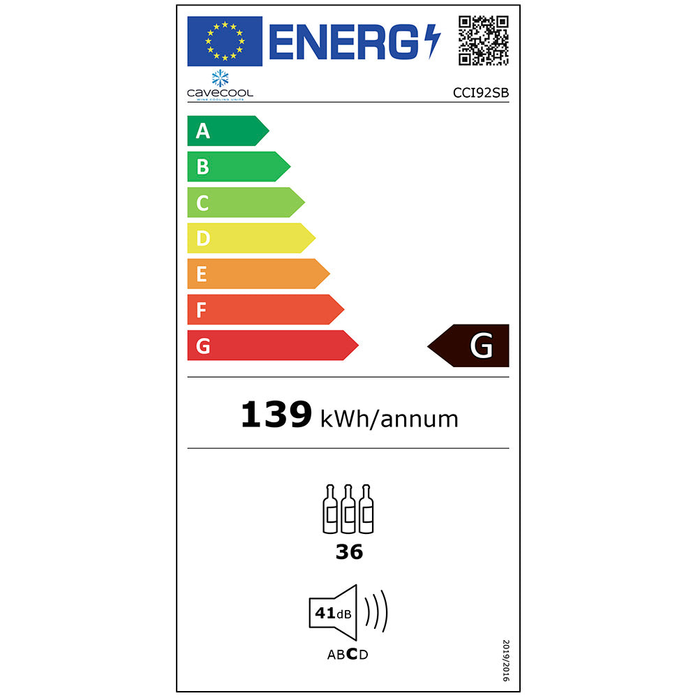 Cavecool Morion Dravite 36 | 1 Zone | Weinklimaschrank