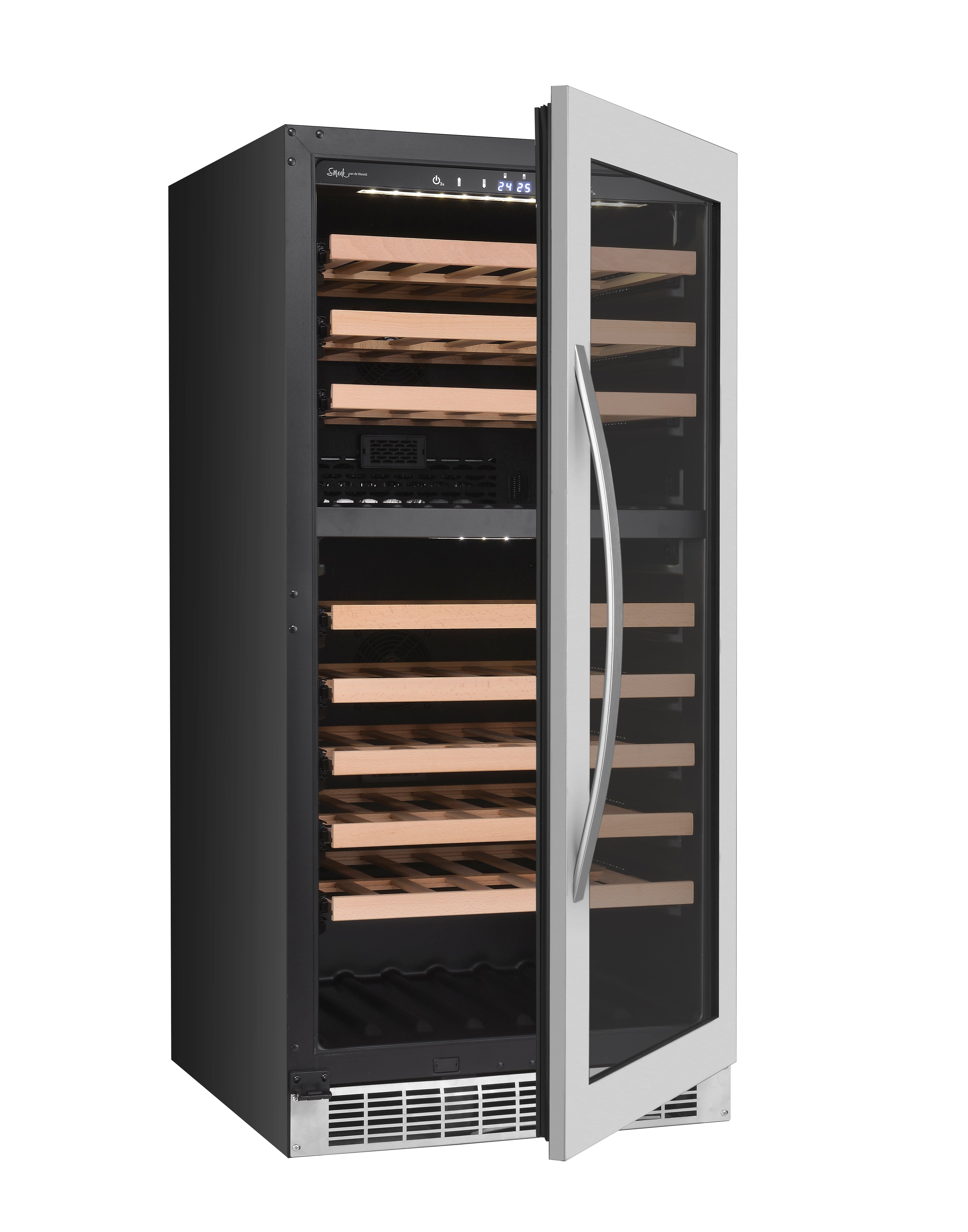 Wine Klima D104T-RVS | 2 zones | Wine climate cabinet