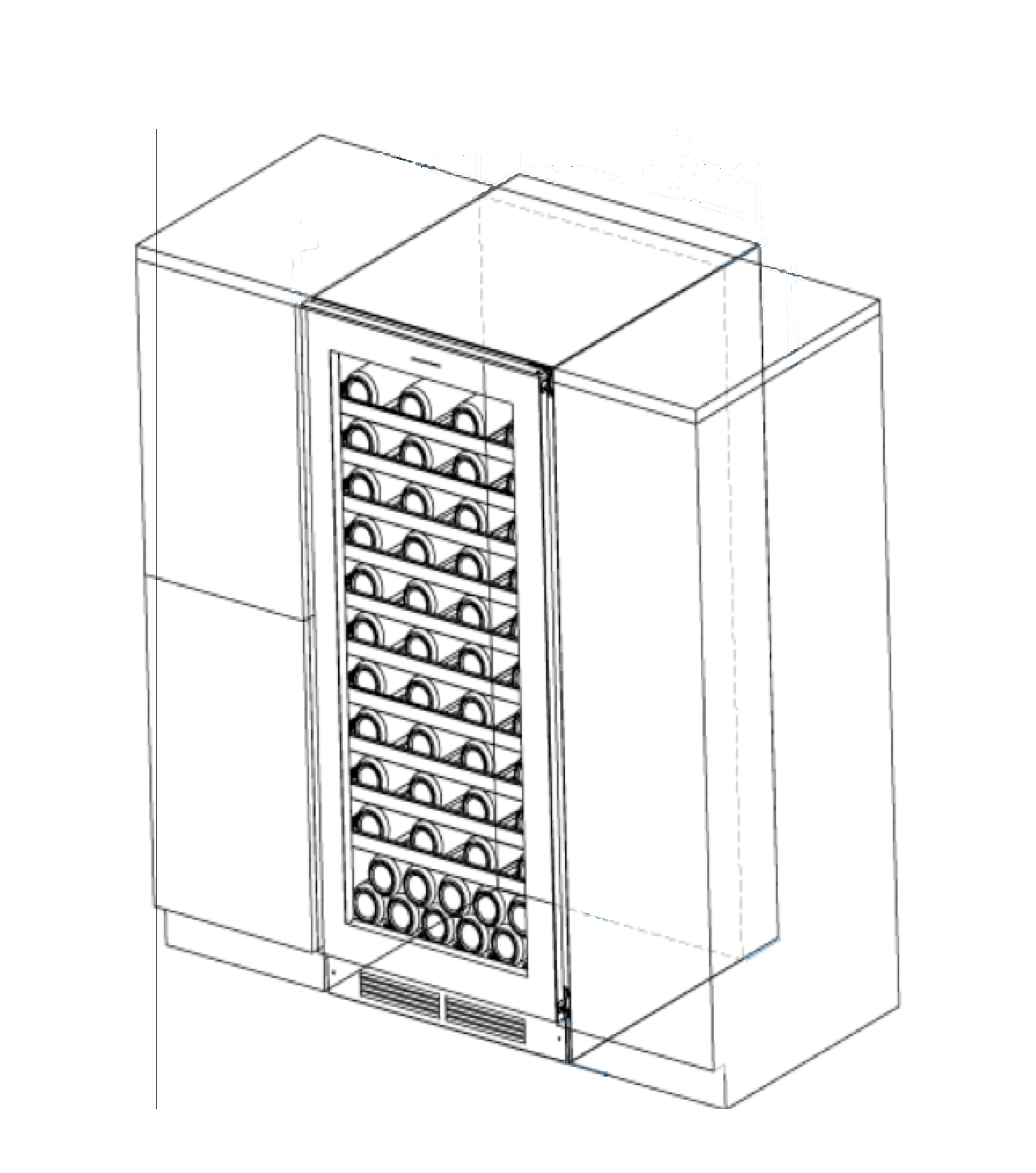 Wine Klima D104T-RVS | 2 zones | Wine climate cabinet