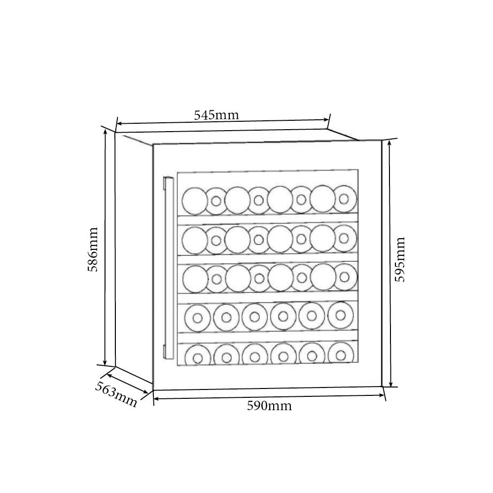 Cavecool Morion Dravite 36 | 1 Zone | Weinklimaschrank