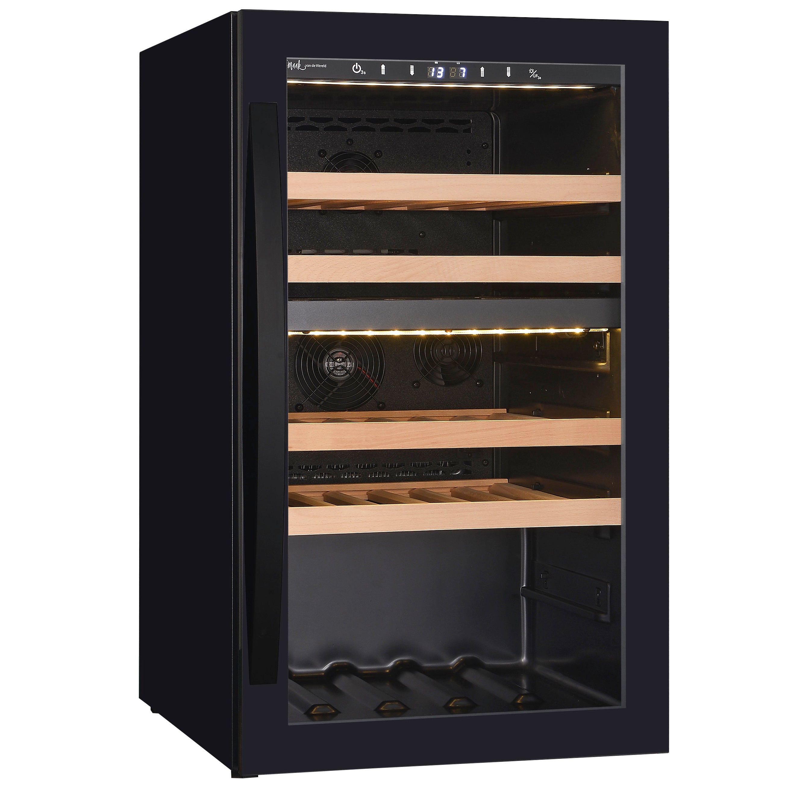 Weinklima D40T Schwarz | 2 Zonen | Weinklimaschrank