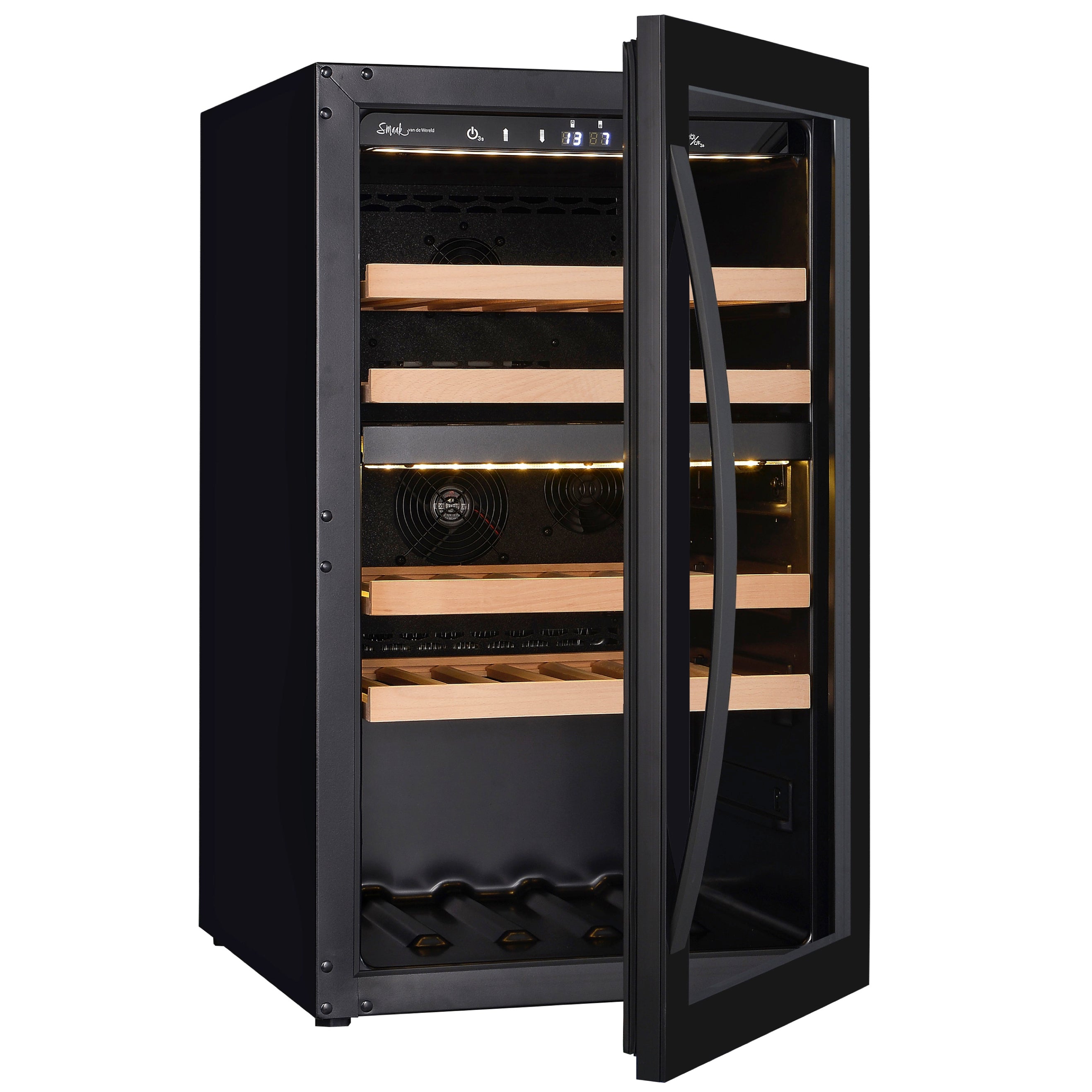 Weinklima D40T Schwarz | 2 Zonen | Weinklimaschrank