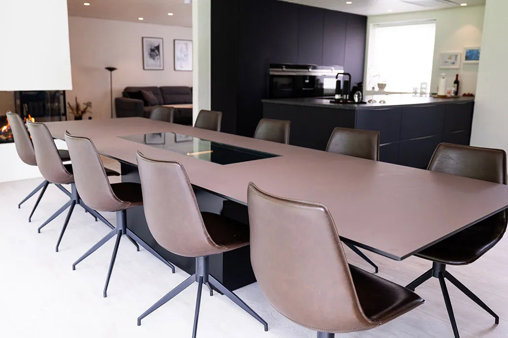 Vinorage tafel met ingebouwde barlift