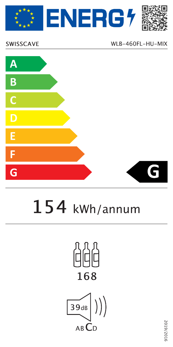 SWISSCAVE WLB-460FL-HU-MIX | 2 zones | Wijnklimaatkast