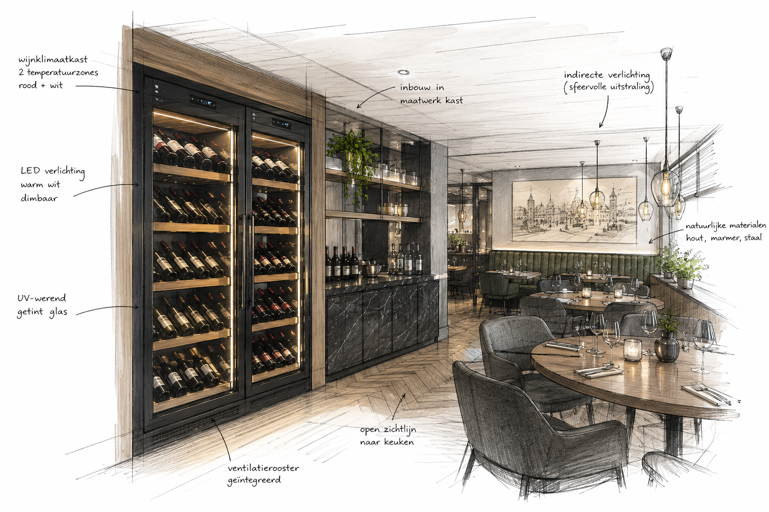 Een wijnklimaatkast in de horeca: de complete standaard voor wijnkwaliteit, beleving en rendement
