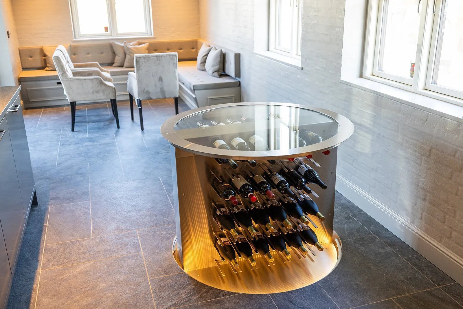 Vinorage Ronde Wijnkelder Lift | 108 Flessen