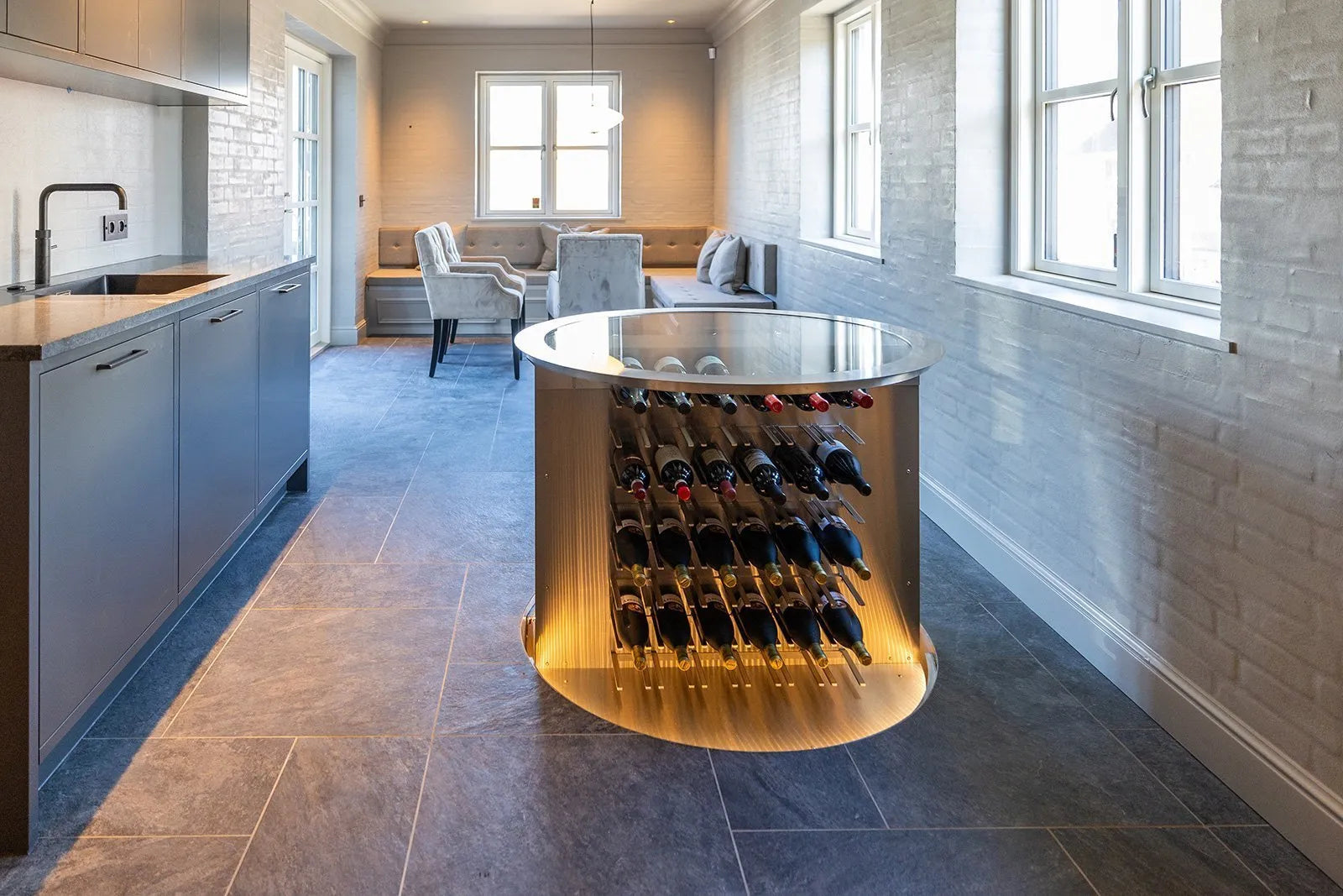 Vinorage Ronde Wijnkelder Lift | 108 Flessen