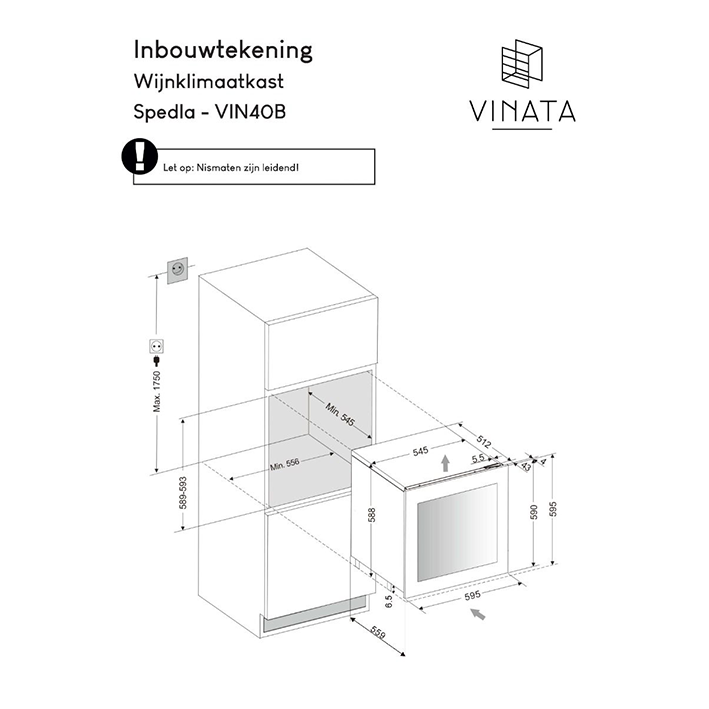 Vinata Spedla 23 | 2 zone's | Wijnklimaatkast