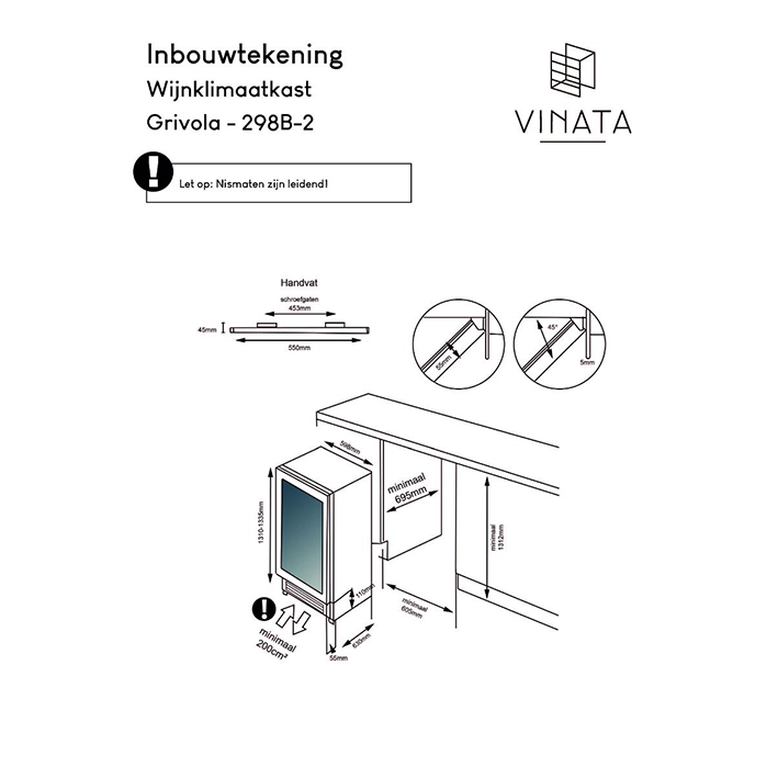 Vinata Grivola 110 | 2 zone's | Wijnklimaatkast