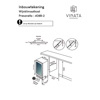 Vinata Presanella 154 | 2 zone's | Wijnklimaatkast