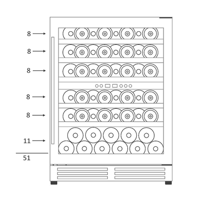 Vinata Vernale 51 | 2 zones | Wine climate cabinet