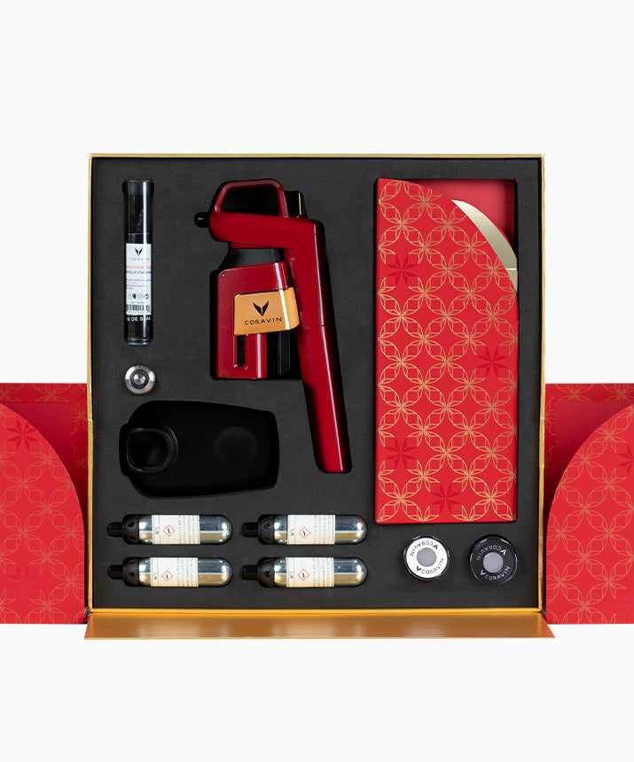 Coravin Timeless Six+ Lotus Red Cadeauset