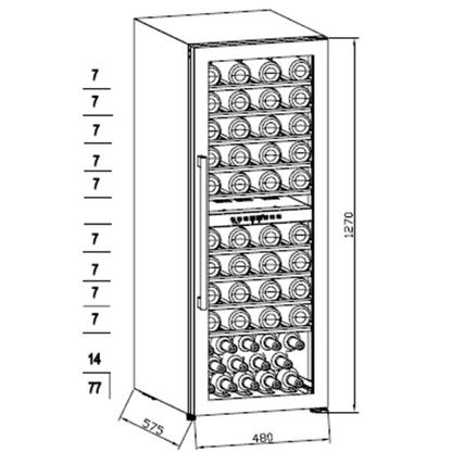 Cavecool Raw Zircon 77 | 2 zones | Wijnklimaatkast