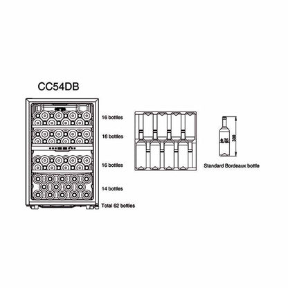 Cavecool Chill Topaz 62 | 2 zones | Wijnklimaatkast