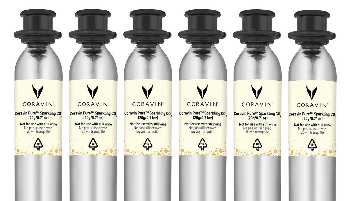 Coravin Pure Sparkling CO₂ Capsules 6 Stuks