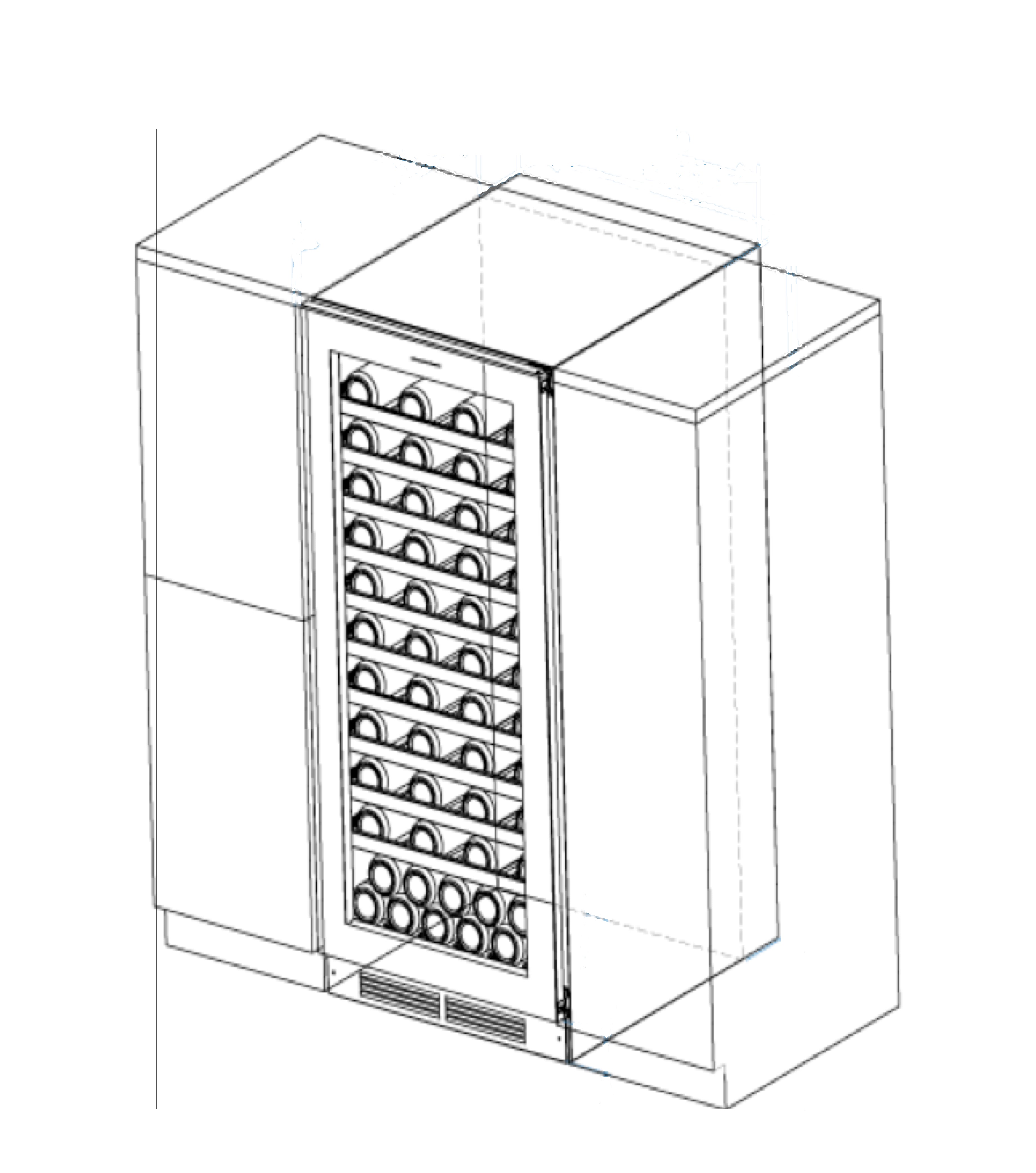 Wine Klima D104T-RVS | 2 zones | Wijnklimaatkast