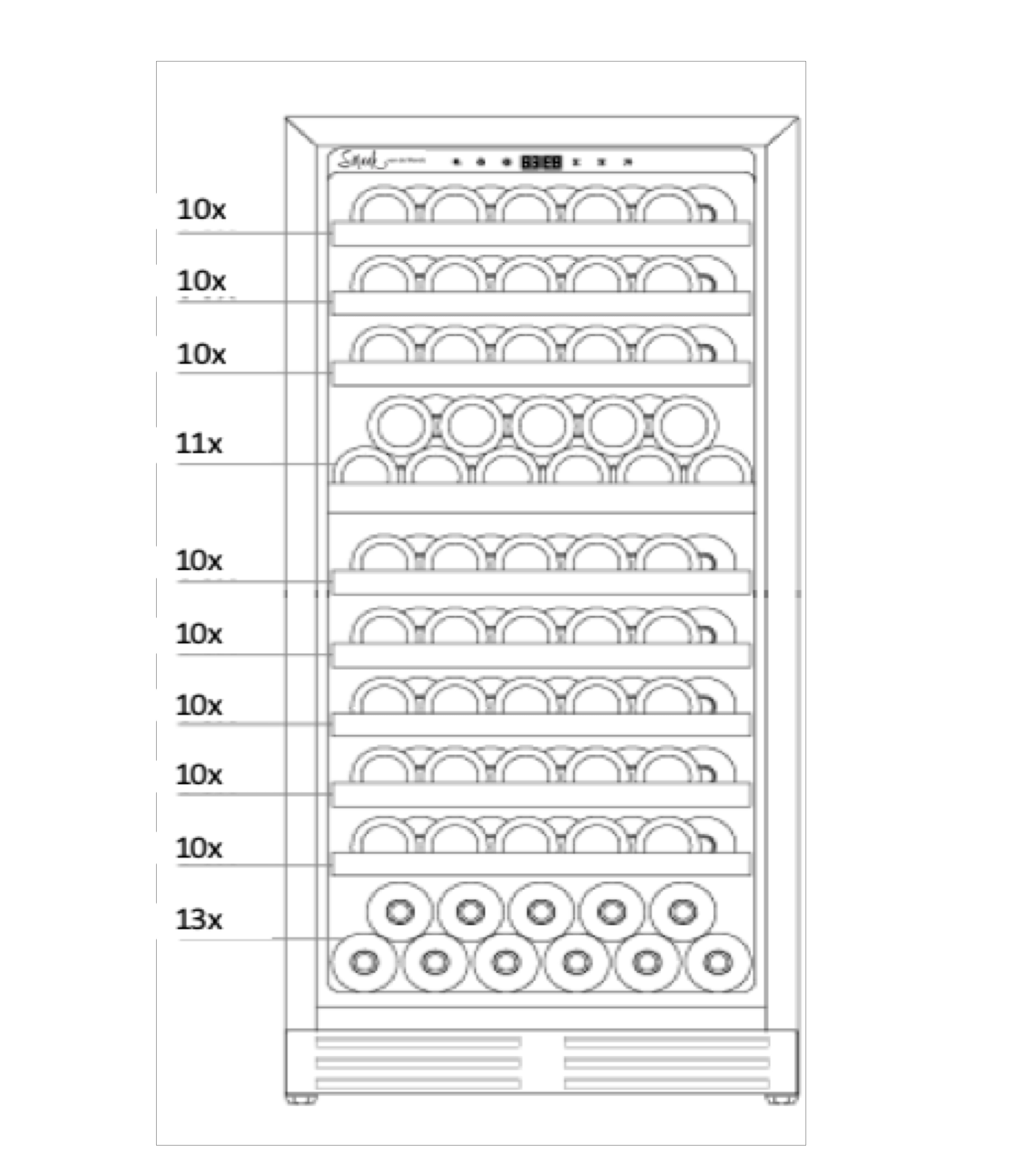 Wine Klima D104T-RVS | 2 zones | Wijnklimaatkast