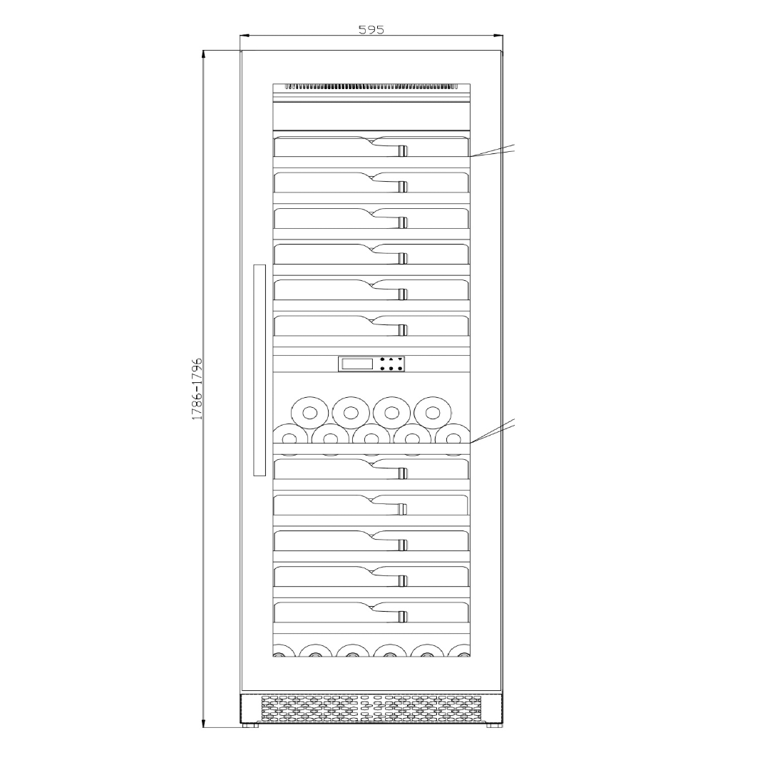 Wine Klima D92T | 2 zones | Wijnklimaatkast