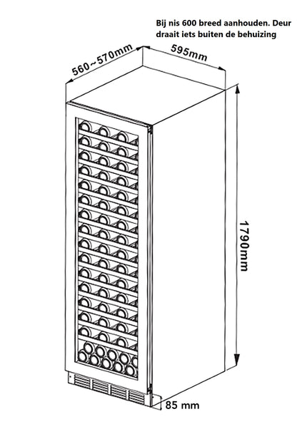 Wine Klima D92T | 2 zones | Wijnklimaatkast