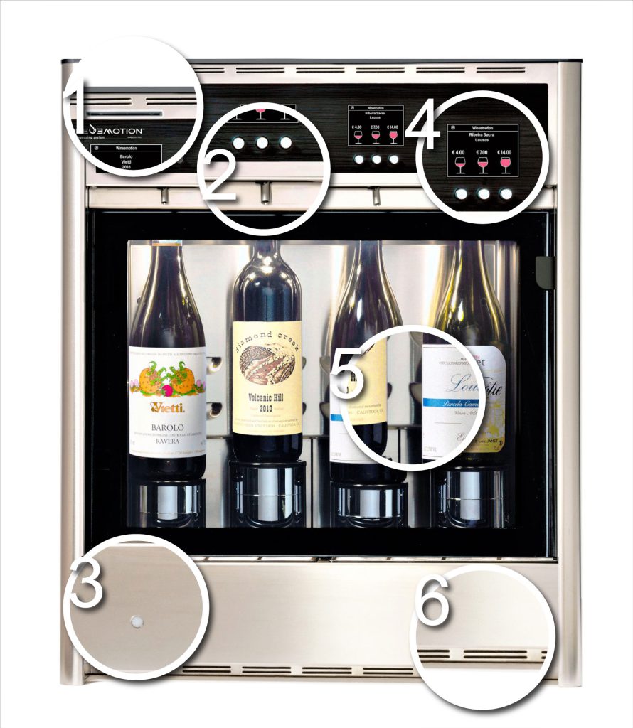 Wineemotion Quattro Self | 4 flessen | Wijndispenser