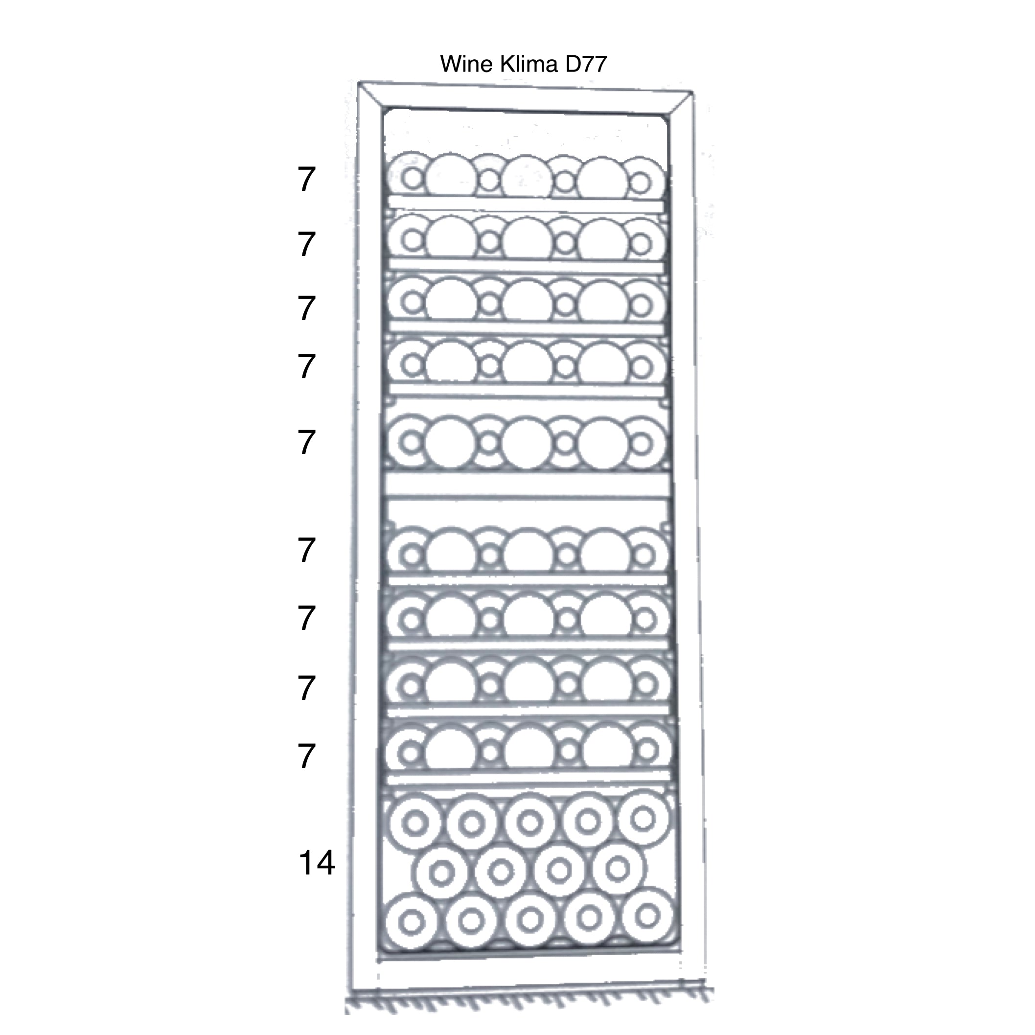 Wine Klima D77T RVS | 2 zones | Wijnklimaatkast