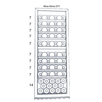 Wine Klima D77T RVS | 2 zones | Wijnklimaatkast