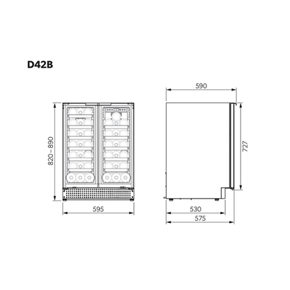 Dometic D42B | 2 zones | Wijnklimaatkast