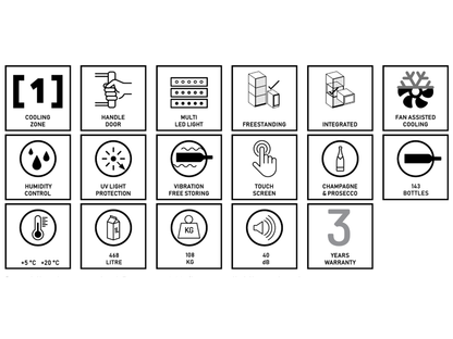 Dunavox Grande 143 | 1 zone | Wijnkoelkasten