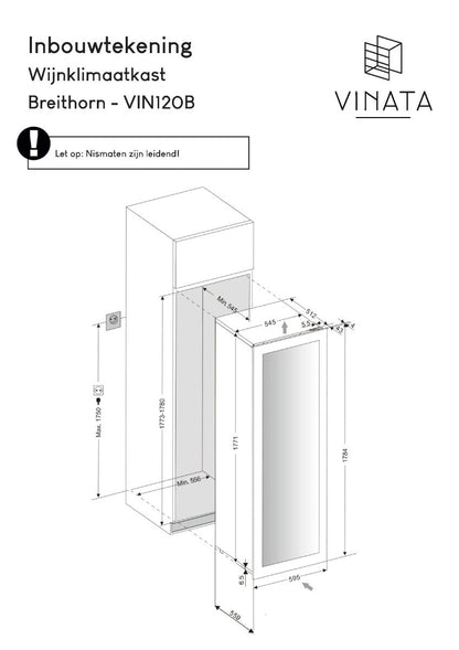 Vinata Breithorn 101 | 2 zones | Wijnklimaatkast