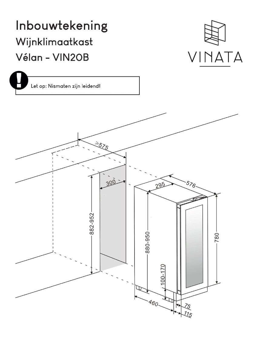 Vinata Vélan 16 | 2 zone's |  Wijnklimaatkast