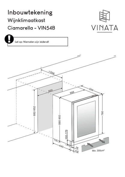 Vinata Ciamarella 54 | 2 zones | Wijnklimaatkast