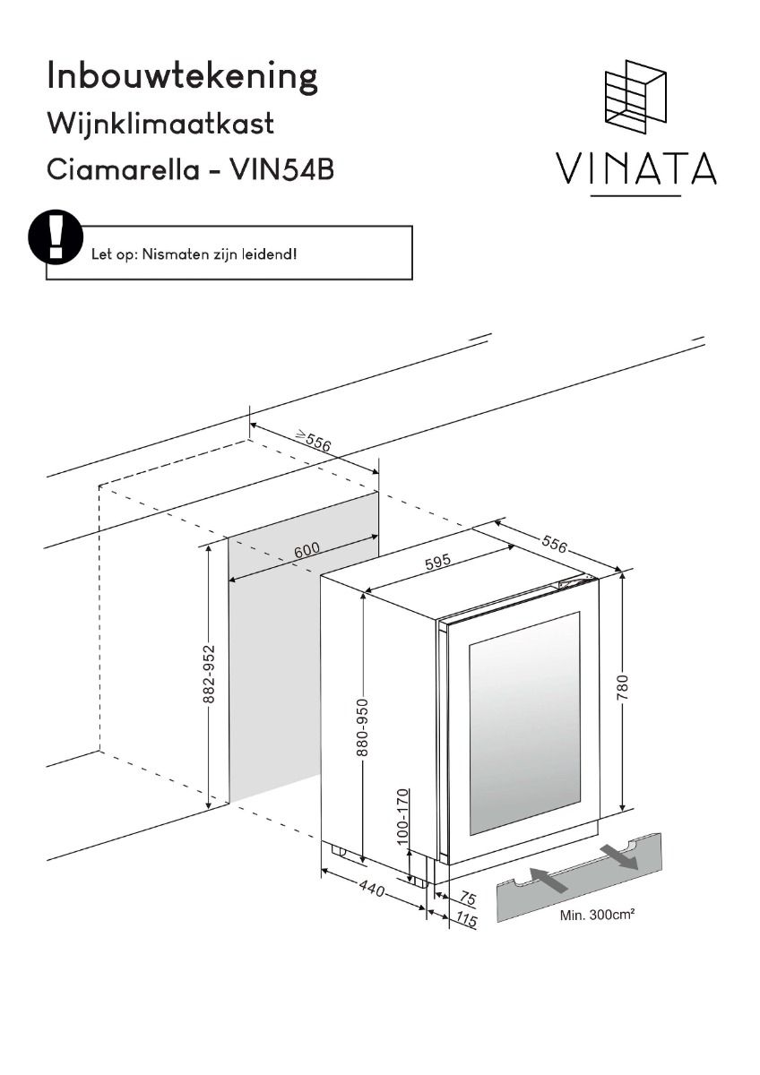 Vinata Ciamarella 54 | 2 Zonen | Weinklimaschrank