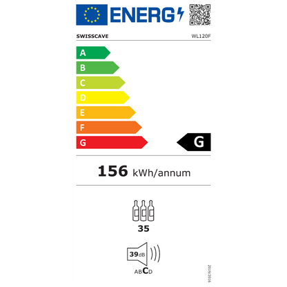 Swisscave WL120F | 1 zone | Classic Wijnkoelkast