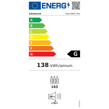 Swisscave WLB-460FL-MIX | 1 zone | Premium Wijnkoelkast