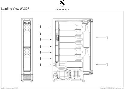 Swisscave WL30F | 1 zone | Classic Wijnkoelkast