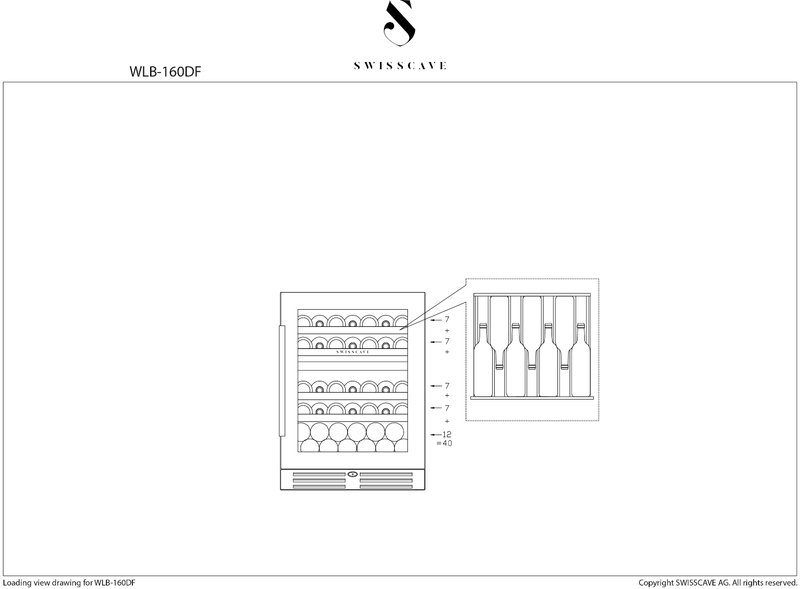 Swisscave WLB-160DF | 2 zones | Premium Wijnklimaatkast