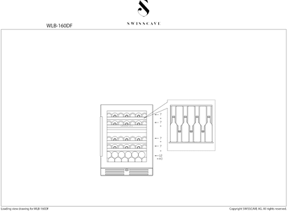 Swisscave WLB-160DF | 2 zones | Premium Wijnklimaatkast