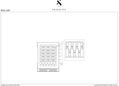Swisscave WLB-160F | 1 zone | Premium wijnkoelkast