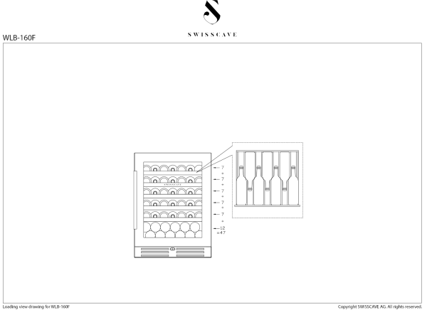 Swisscave WLB-160F | 1 zone | Premium wijnkoelkast