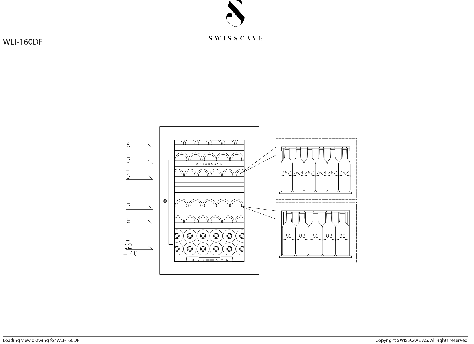 Swisscave WLI-160DF | 2 zones | Wijnklimaatkast