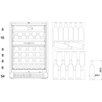 Vinata Ciamarella 54 | 2 zones | Wine climate cabinet