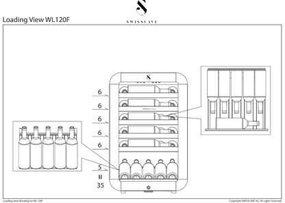 Swisscave WL120F | 1 zone | Classic Wijnkoelkast